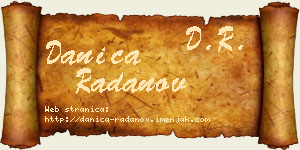Danica Radanov vizit kartica